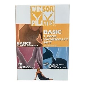 Winsor Pilates Basic 3 DVD Workout Set 3 Disc of Workout Exercises DVD
